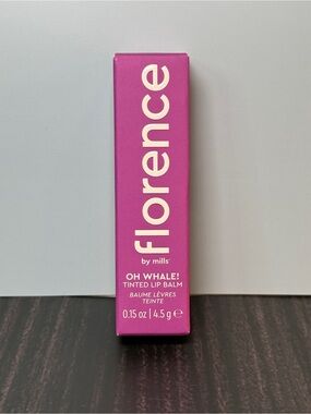 Florence by Mills Oh Whale! Tinted Lip Balm (Plum & Acai) NIB 4.5 g / 0.15 oz